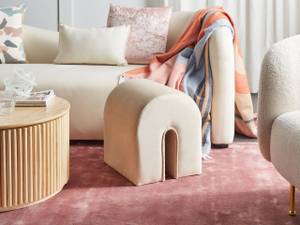 Pouf MODOC Beige - Textil - 35 x 42 x 42 cm