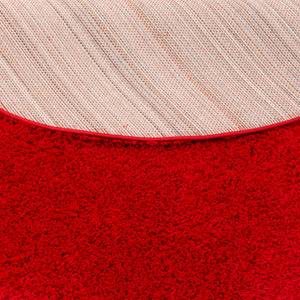 Langflor ShaggyTeppich Fluffy Rund Rot - 120 x 120 cm