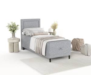 Boxspringbett Alma Grau - Breite: 90 cm - H3