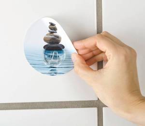 Badezimmer Kleiderbügel MEDITATION Kunststoff - 9 x 9 x 2 cm