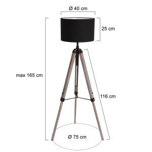 Lampadaire Triek Noir