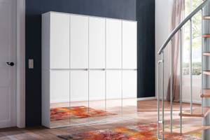 l' armoire Minor Blanc - En partie en bois massif - 185 x 191 x 34 cm