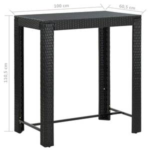 Garten-Bar-Set (5-teilig) 3012235 Schwarz