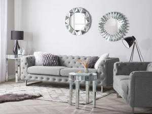 3-Sitzer Sofa VISSLAND Grau - Hellgrau - Silber