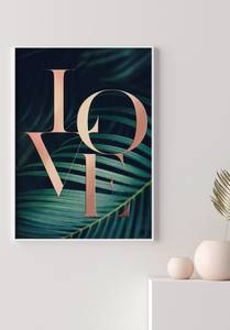 Liebe Botanische Poster Papier - 30 x 21 x 30 cm