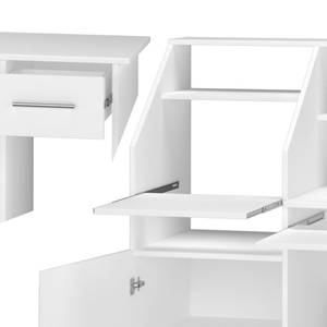 Computertisch Edwin Weiß Weiß - Holzwerkstoff - 166 x 117 x 50 cm