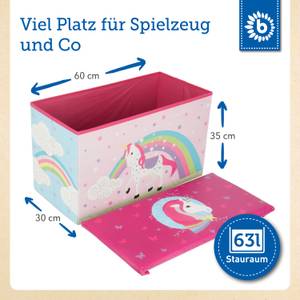 Spielzeugkiste Einhorn Pink - Kunststoff - 30 x 35 x 60 cm