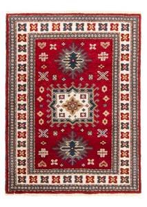 Kazak - 198x145cm Rot - Naturfaser - 145 x 1 x 198 cm