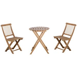 Gartenmöbel-Set 84B-723 Braun - Massivholz - 60 x 74 x 60 cm