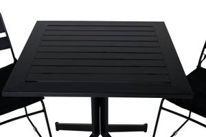 Gartenmöbel-Set Way Schwarz - Metall - 70 x 72 x 70 cm