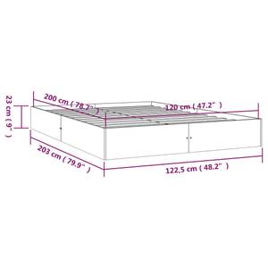 Bettrahmen 3014058-2 Braun - Breite: 123 cm