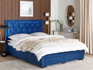 Doppelbett LIEVIN Blau - Marineblau - Breite: 165 cm