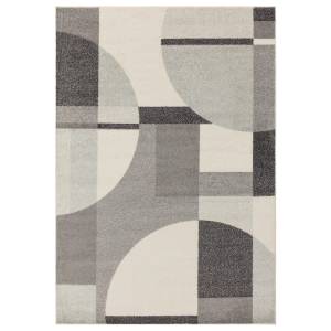 Tapis tissé plat moderne BIBO Gris - 160 x 230 cm