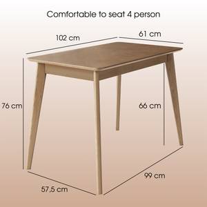Pegasus 100 Holz-Tisch Eszimmertisch Eiche Dekor