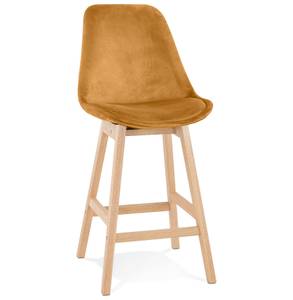 Tabouret De Bar MORISS Jaune moutarde - Jaune - Marron