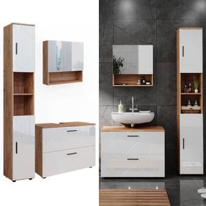 Badmöbel Set Irma 40542 Braun - Weiß - Holzwerkstoff - 54 x 58 x 41 cm