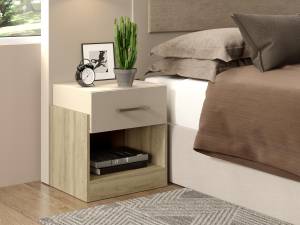 Table de chevet BODIL Lot de 2 Beige