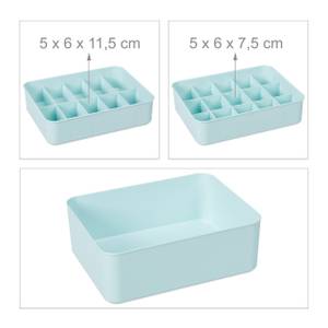 Système de rangement de tiroirs linge Bleu - Matière plastique - 31 x 11 x 24 cm