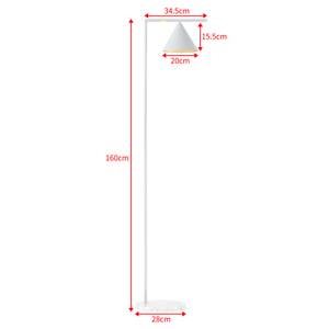 Lampadaire Leicester Blanc - Métal - 20 x 160 x 20 cm