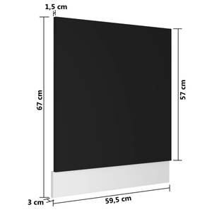 Geschirrspülerblende 3016496-16 Schwarz - Weiß