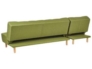 Canapé d'angle ALSTEN Vert - Chêne clair - Angle à droite (vu de face)