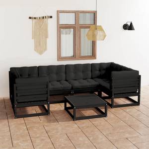 Garten-Lounge-Set (7-teilig) 3009772-2 Anthrazit - Schwarz