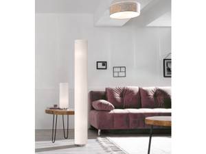 LED Stehlampe dimmbar modern Wohnzimmer Weiß - Metall - Textil - 19 x 156 x 19 cm