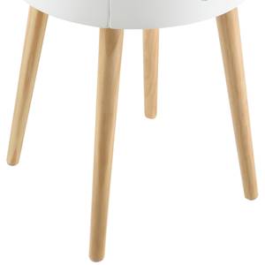 Table de Chevet Aurich Blanc - Bois manufacturé - 38 x 50 x 38 cm