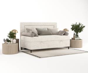 Boxspringbett Demi Creme - H2 - Tiefe: 80 cm