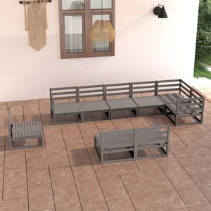 Garten-Lounge-Set (9-teilig) 3009799-1 Grau