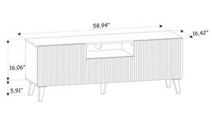 Meuble tv RAVENNA PB RTV150 2D1D Blanc