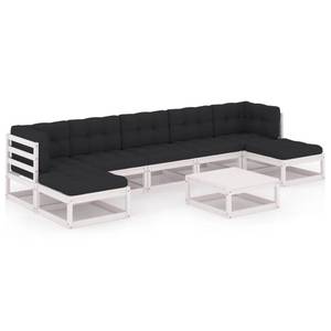 Garten-Lounge-Set (8-teilig) 3009737-2 Anthrazit - Weiß