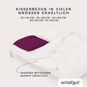 Kissenbezug Woven Satin Violett - 60 x 4 x 80 cm