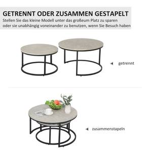 Couchtisch Set 833-873 Grau - Holzwerkstoff - 79 x 47 x 79 cm