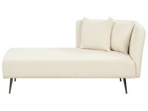 Chaise longue RIOM Noir - Blanc crème - Blanc