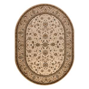 Tapis en Laine Omega Ovale Aries Fleurs Beige - Textile - 200 x 1 x 300 cm