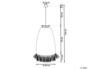 Lampe suspension TUTONG Bleu - Fibres naturelles - 40 x 156 x 40 cm