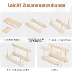 36 Flaschen Holz Weinregal Braun - Holzwerkstoff - 24 x 86 x 45 cm