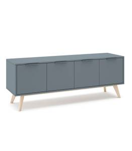 TV-Schrank Pisco Grün - Holzwerkstoff - 40 x 53 x 140 cm