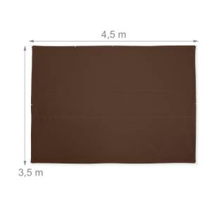 Voile d'ombrage rectangulaire marron 450 x 350 cm