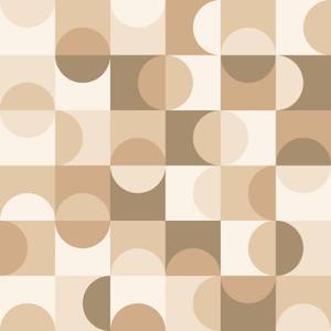 Tapete Kreise im Bauhaus-Stil 7483 Beige