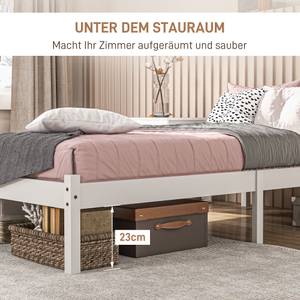 Bettgestell 831-784V01WT Weiß - Massivholz - 96 x 70 x 208 cm