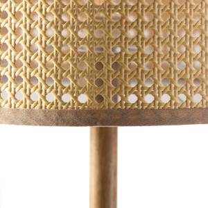 Lampadaire Keiko métal imitation bois Beige - Métal - 38 x 161 x 38 cm