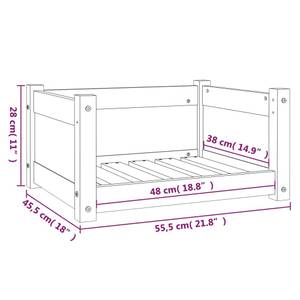 Lit pour chien 3015858-1 Noir - 56 x 46 cm