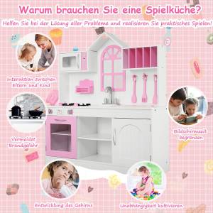 Kinderküche TY322434 Pink - Holzwerkstoff - 32 x 109 x 107 cm