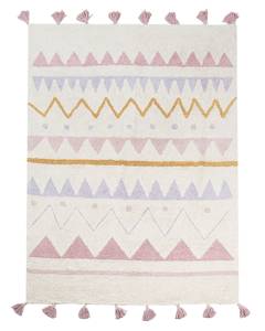 Teppich ZAYSAN Beige - Creme - Pink - Violett - Gelb