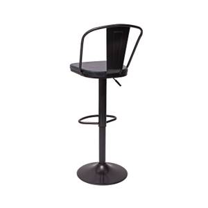 Tabouret de bar H10a (lot de 2) Noir - Gris