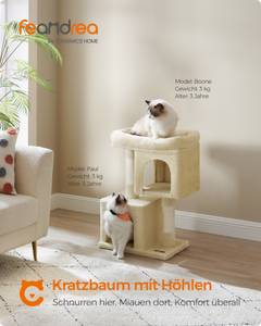 Kratzbaum Colin Beige - Holzwerkstoff - 32 x 70 x 48 cm