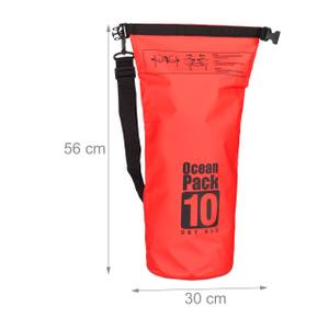 Ocean Pack 10L wasserdicht Schwarz - Rot