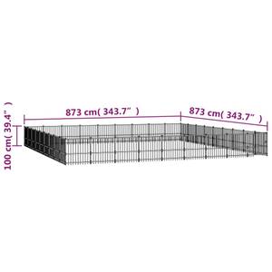 Hundelaufstall 3124660 873 x 100 x 873 cm